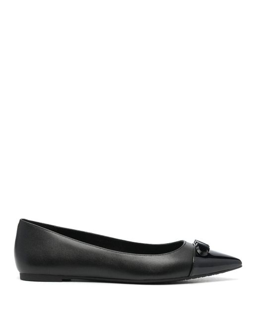 Michael Kors Collection logo leather ballerina shoes