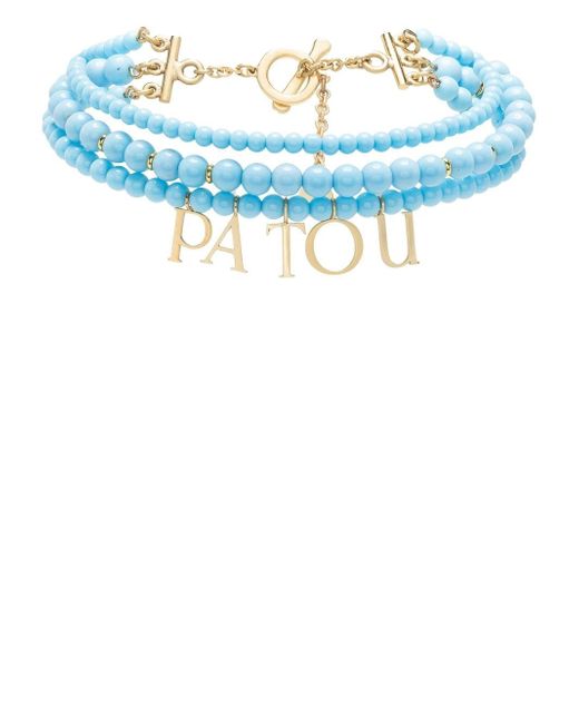 Patou logo beaded necklace