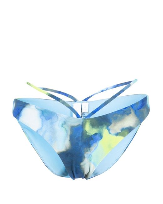 Jonathan Simkhai waist-strap watercolour bikini bottoms