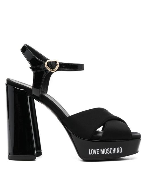 Love Moschino 130mm block-heel sandals