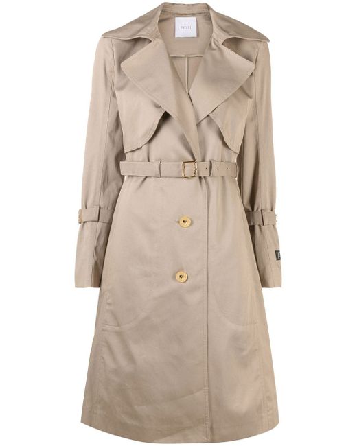 Patou knee-length cotton trench coat