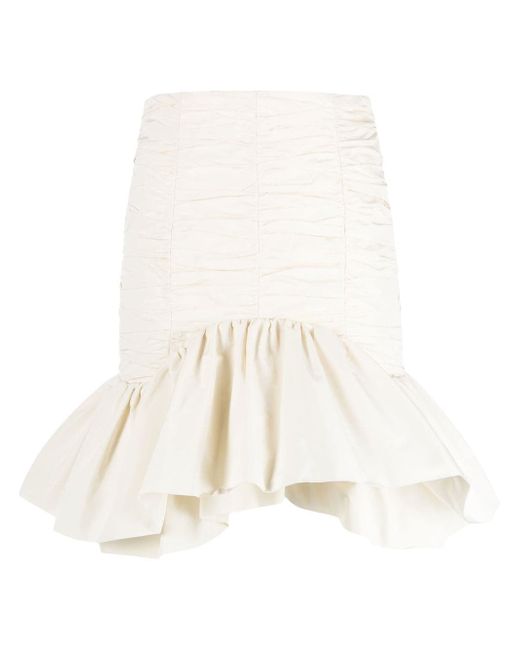 Patou peplum-hem high-waisted skirt