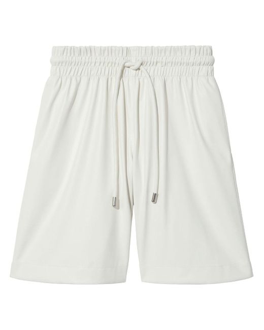 Proenza Schouler White Label faux-leather elasticated drawstring shorts
