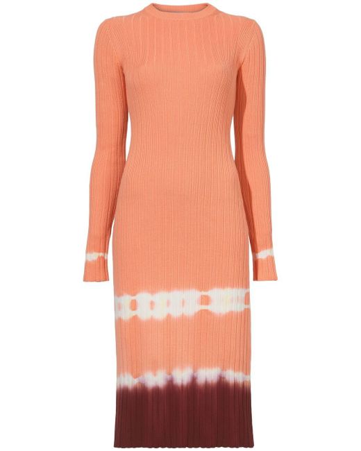 Proenza Schouler White Label dip-dye ribbed-knit dress
