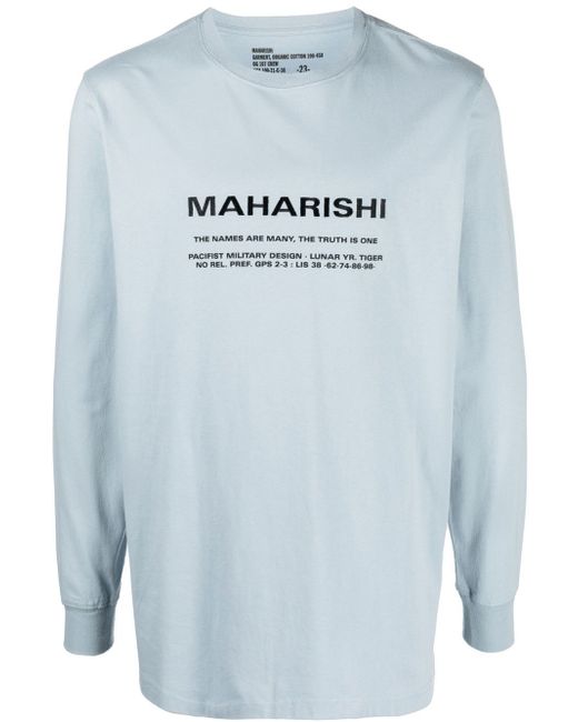 Maharishi logo-print long-sleeve T-shirt