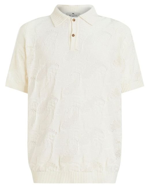 Etro knitted short-sleeved polo shirt