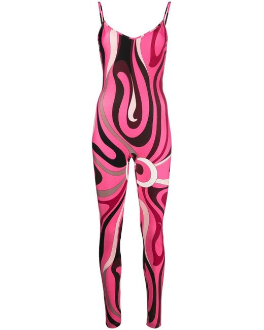 Pucci Marmo-print strappy jumpsuit