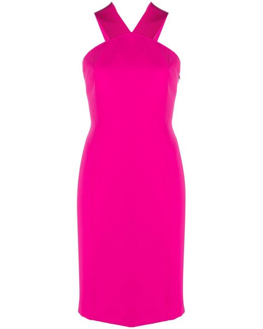 Boutique Moschino sleeveless crossover-strap dress
