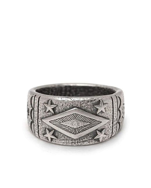 Nialaya Jewelry engraved vintage-style ring