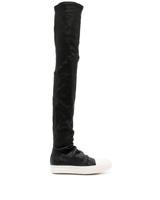 Rick Owens thigh-high leather sneaker boots