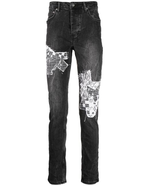 Ksubi graphic-print skinny jeans