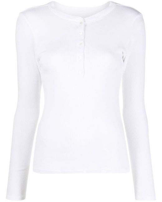 Nili Lotan button-front long-sleeved T-shirt