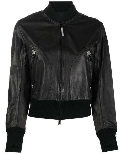 Isaac Sellam Experience cropped leather bomber jacket