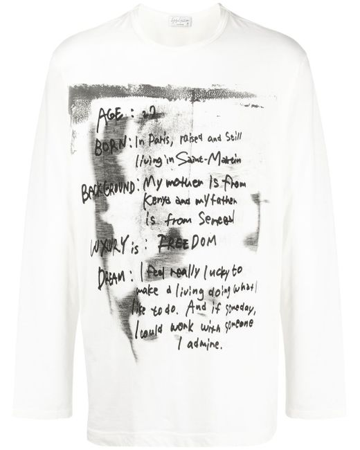 Yohji Yamamoto Pigment long-sleeve T-shirt