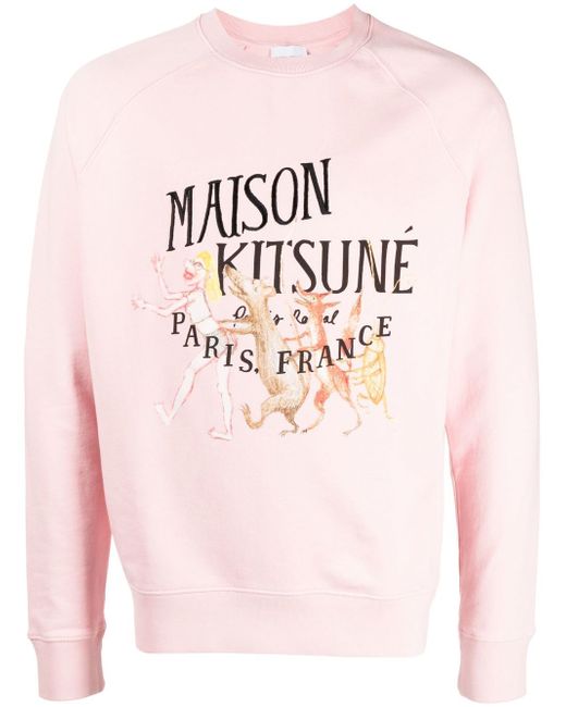 Maison Kitsuné logo-print detail jumper