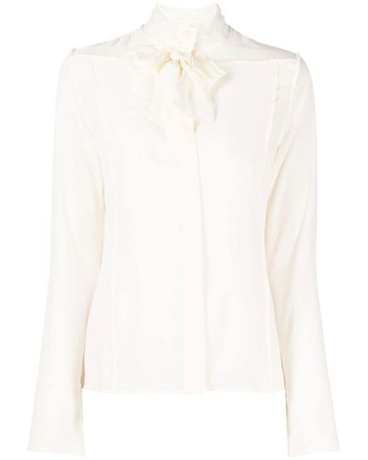 Victoria Beckham pussy-bow silk blouse