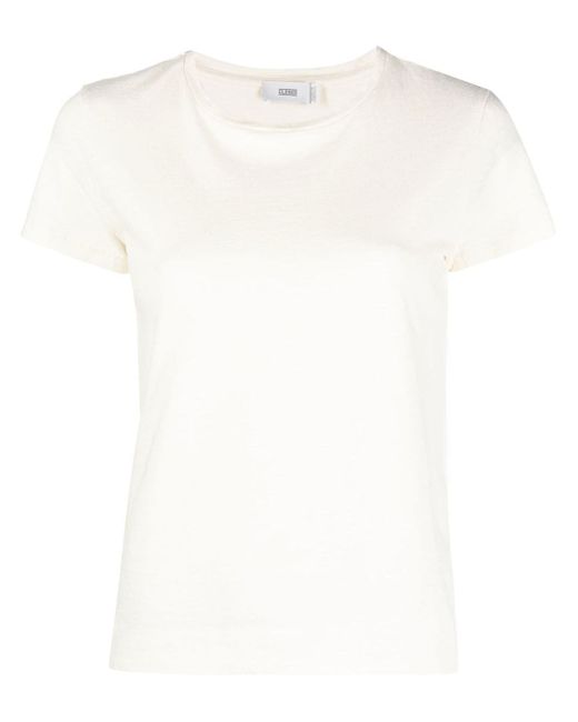 Closed short-sleeve cotton T-shirt