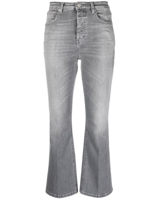Closed cropped flared jeans