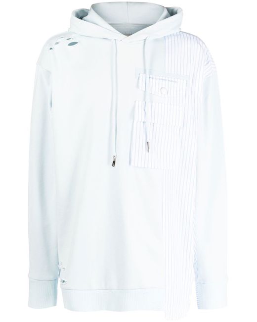 Feng Chen Wang patchwork stripped hoodie