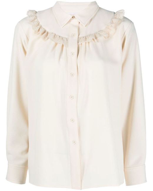 See by Chloé ruffle-trim detail blouse