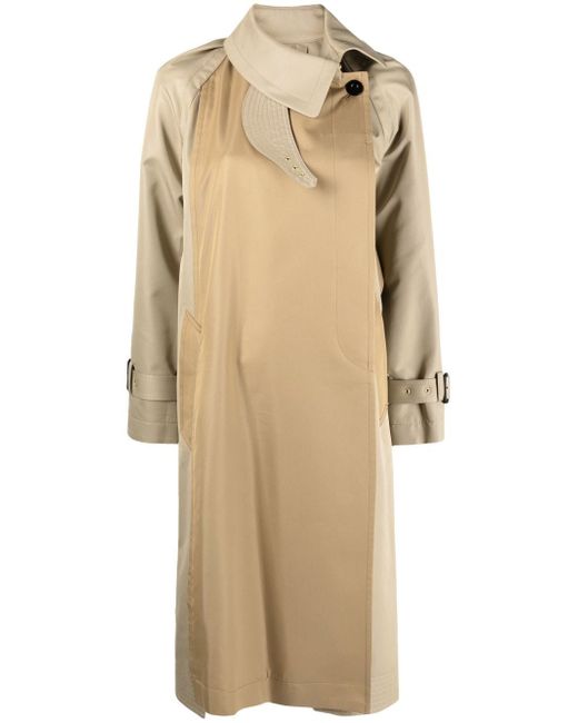 Sacai two-tone buttoned coat