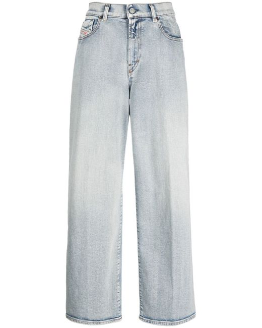 Diesel cropped wide-leg jeans