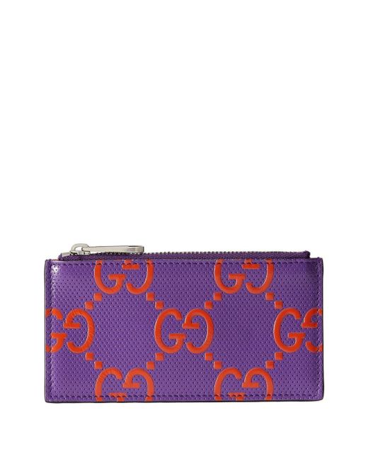 Gucci GG-embossed zipped cardholder