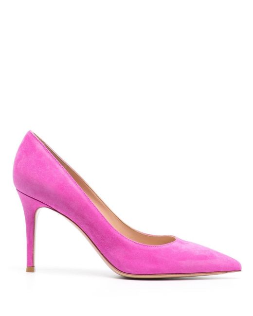 Gianvito Rossi pointed suede pumps