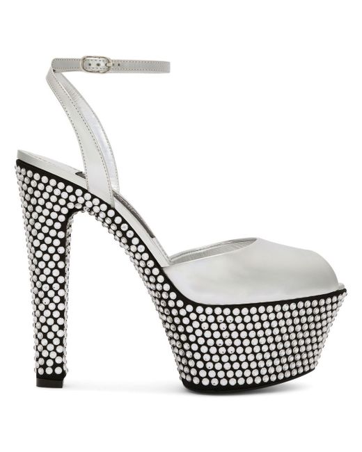 Dolce & Gabbana rhinestone-embellished platform sandals