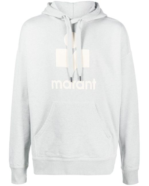 Isabel Marant Miley flocked-logo hoodie
