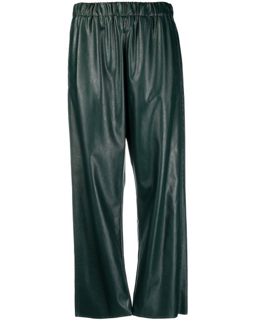 Mm6 Maison Margiela cropped faux-leather trousers
