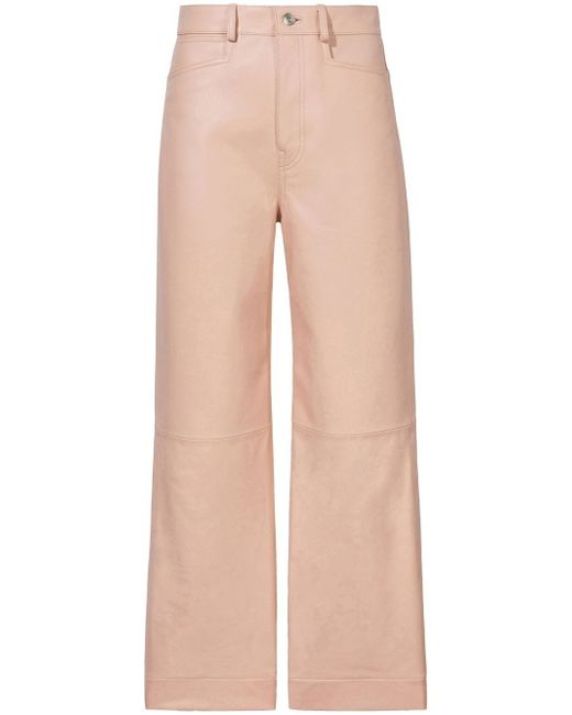Proenza Schouler White Label cropped leather trousers