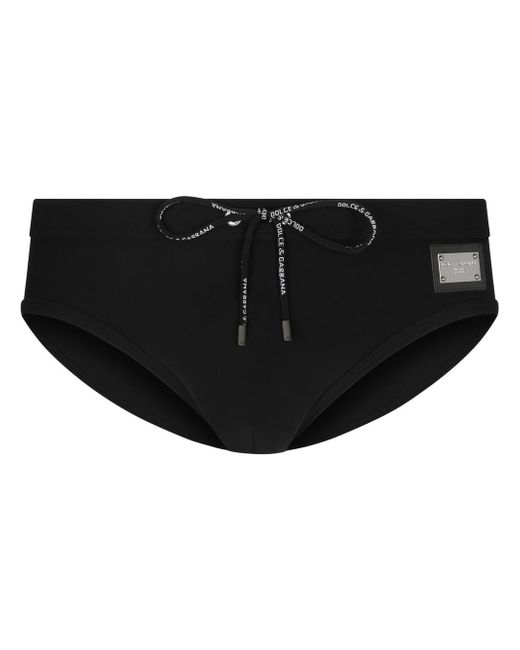 Dolce & Gabbana logo-patch swim trunks