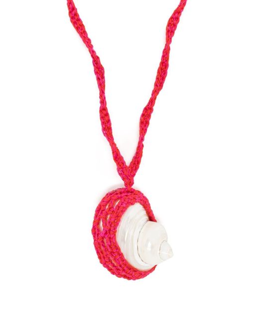 Alanui Crochet Big Shell necklace