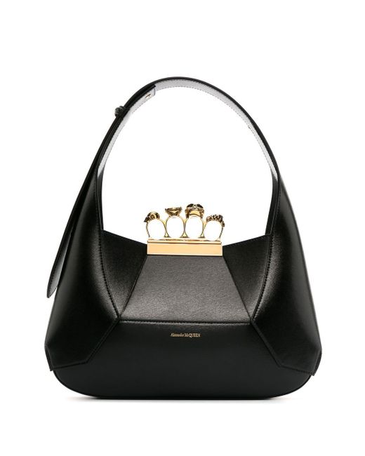 Alexander McQueen Four-Ring leather tote bag