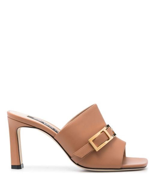 Sergio Rossi buckle-detail leather mules