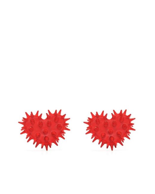Hugo Kreit heart-shape spiked earrings