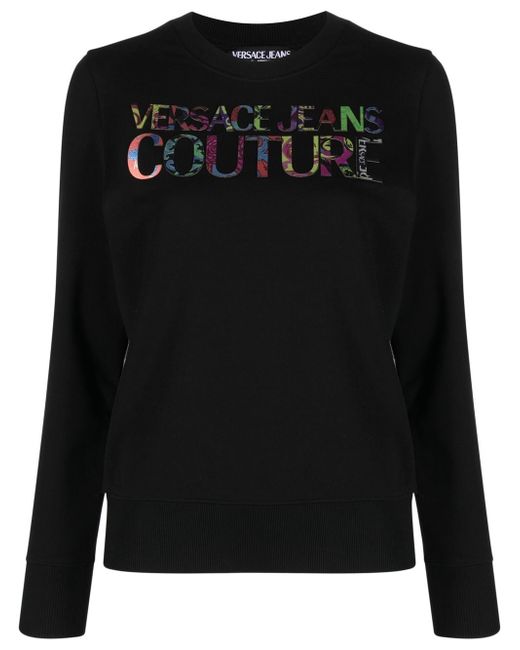 Versace Jeans Couture logo patch crew neck sweatshirt