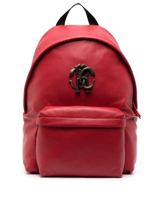 Roberto Cavalli textured leather backpack