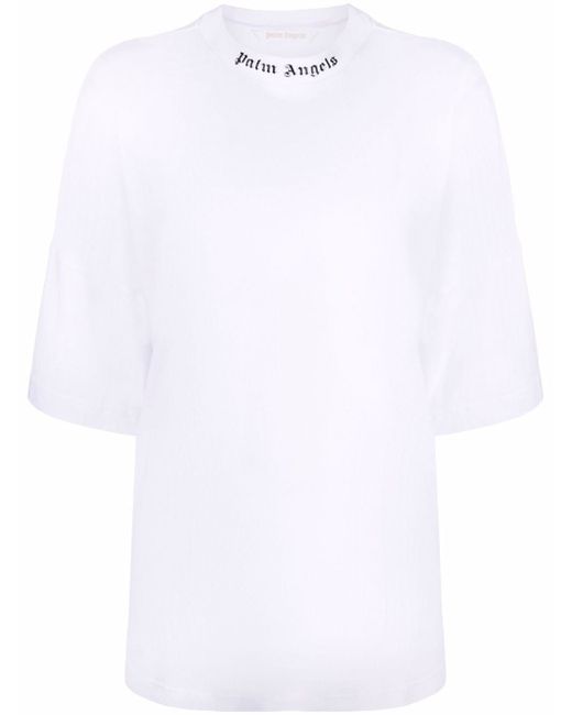 Palm Angels logo-print high-neck T-shirt