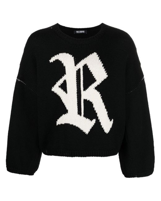 Raf Simons intarsia-knit long-sleeve jumper