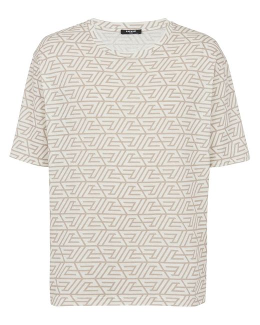 Balmain all-over graphic-print T-shirt