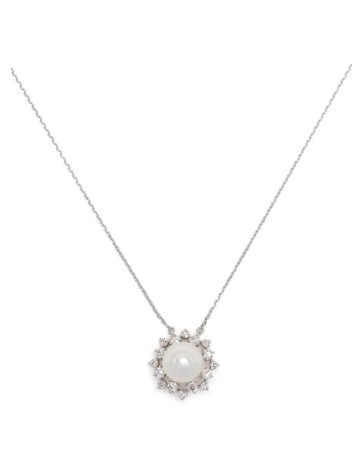 Tasaki 18kt white gold Akoya diamond necklace