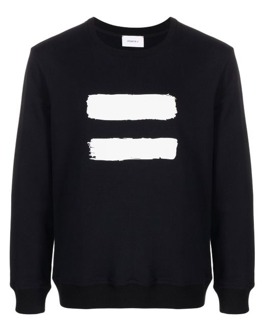 Ports V slogan-print long-sleeve sweatshirt