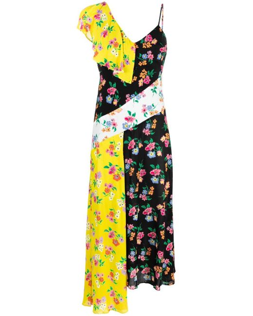 Msgm floral-print asymmetric dress