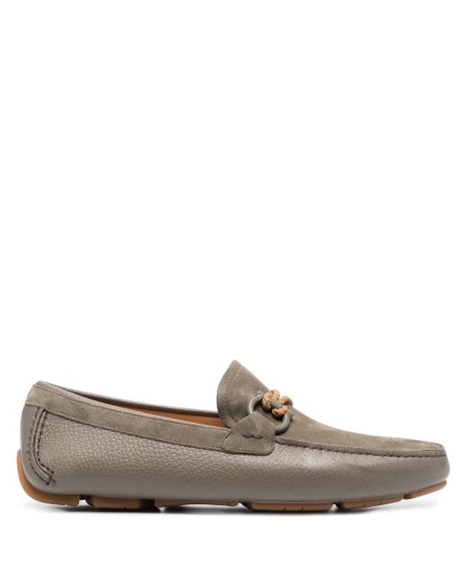 Ferragamo Front 4 suede loafers