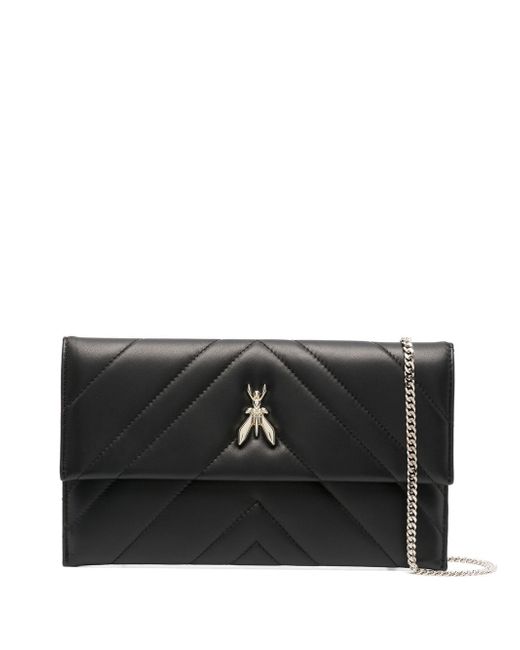 Patrizia Pepe quilted fly pochette clutch