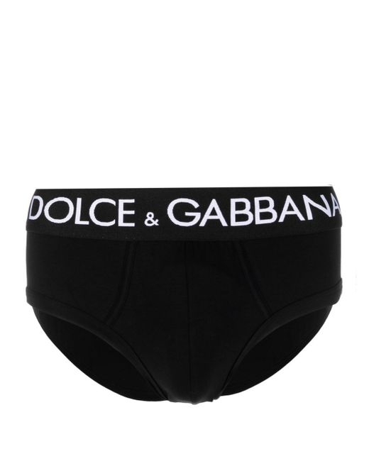 Dolce & Gabbana logo-print stretch-cotton briefs