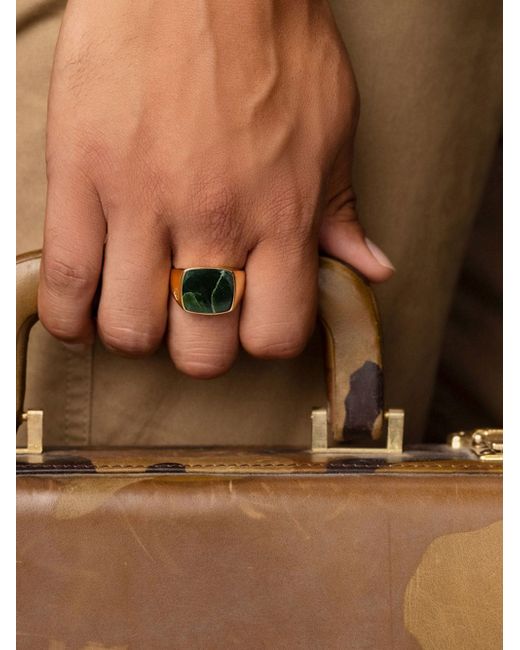 Nialaya Jewelry jade signet ring