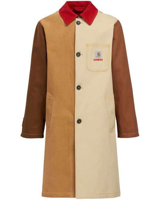 Marni colour-block single-breasted coat